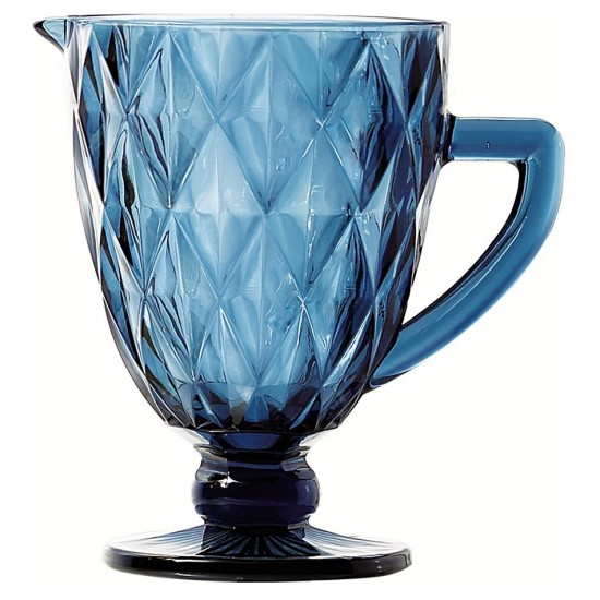 Jarra 1 Litro Diamante Azul 20cm Altura 14cm Diâmetro